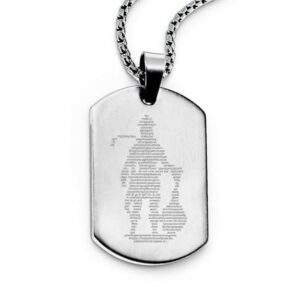 Hanuman Chalisa Micro-carved Tag Stainless Steel Necklace for Men | Locket and Pendant for Men