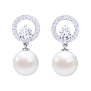 Silver Swiss Zirconia Pearl Earrings |Gift for Women and Girls