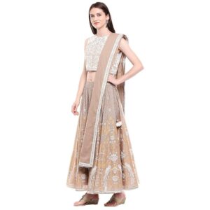 Round Neck Floral Printed Lehenga Choli Set