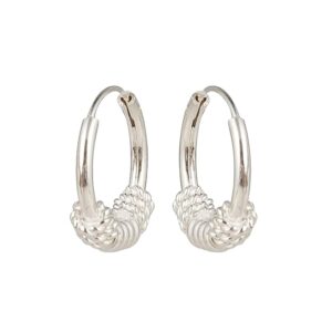 Pure Silver Designer Baali/Earring 14MM (size) For Baby Girls, Baby Boys, Girls & Women